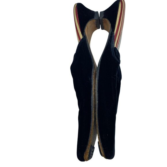 Amy Jo Gladstone Black Velvet Monkey Paying  Trumpet Slip On Mules Size Medium - Picture 6 of 13